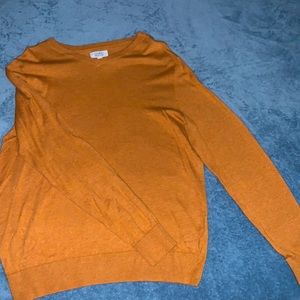 GENTLY WORN 50/50 COTTON ORANGE SWEATER